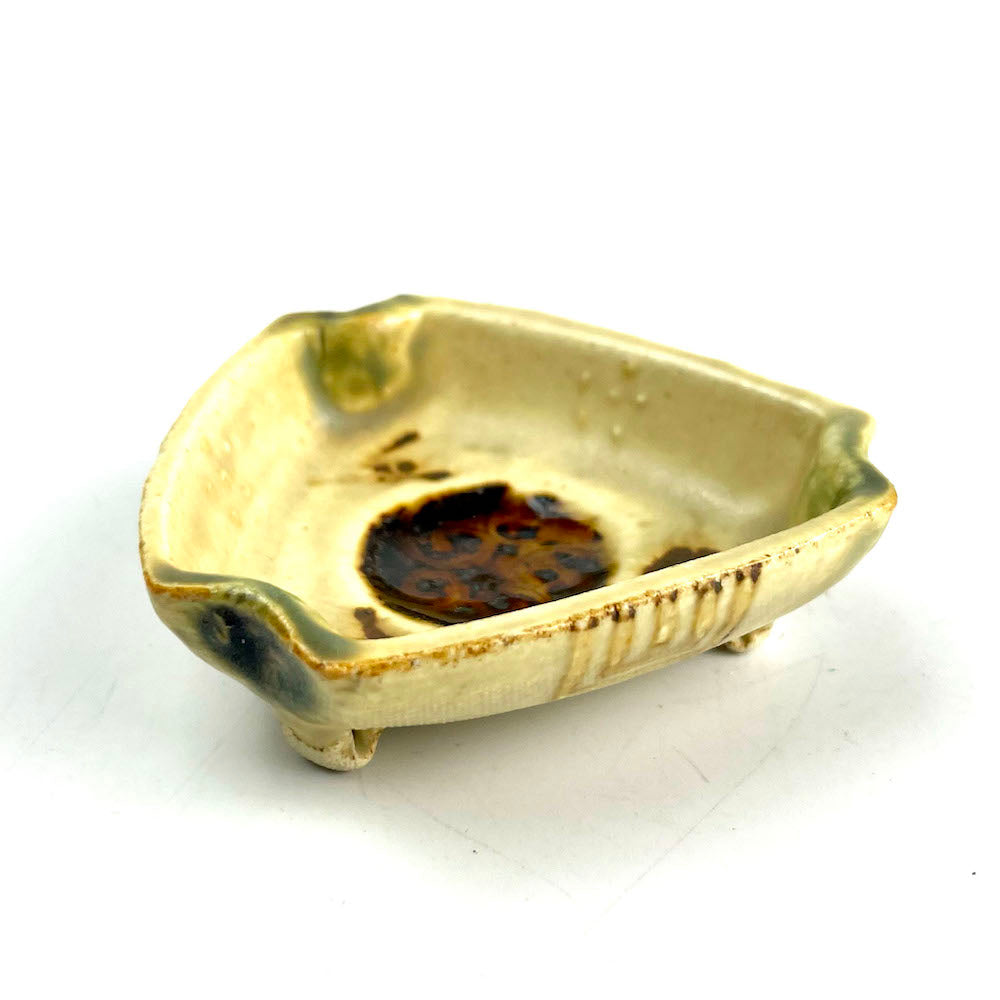 Footed Chinmi Dish Kizeto by Masayoshi Wakui (2.5"D) image 4