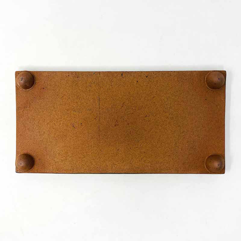 Footed Rec. Plate Dark Brown (10"x5") image 4