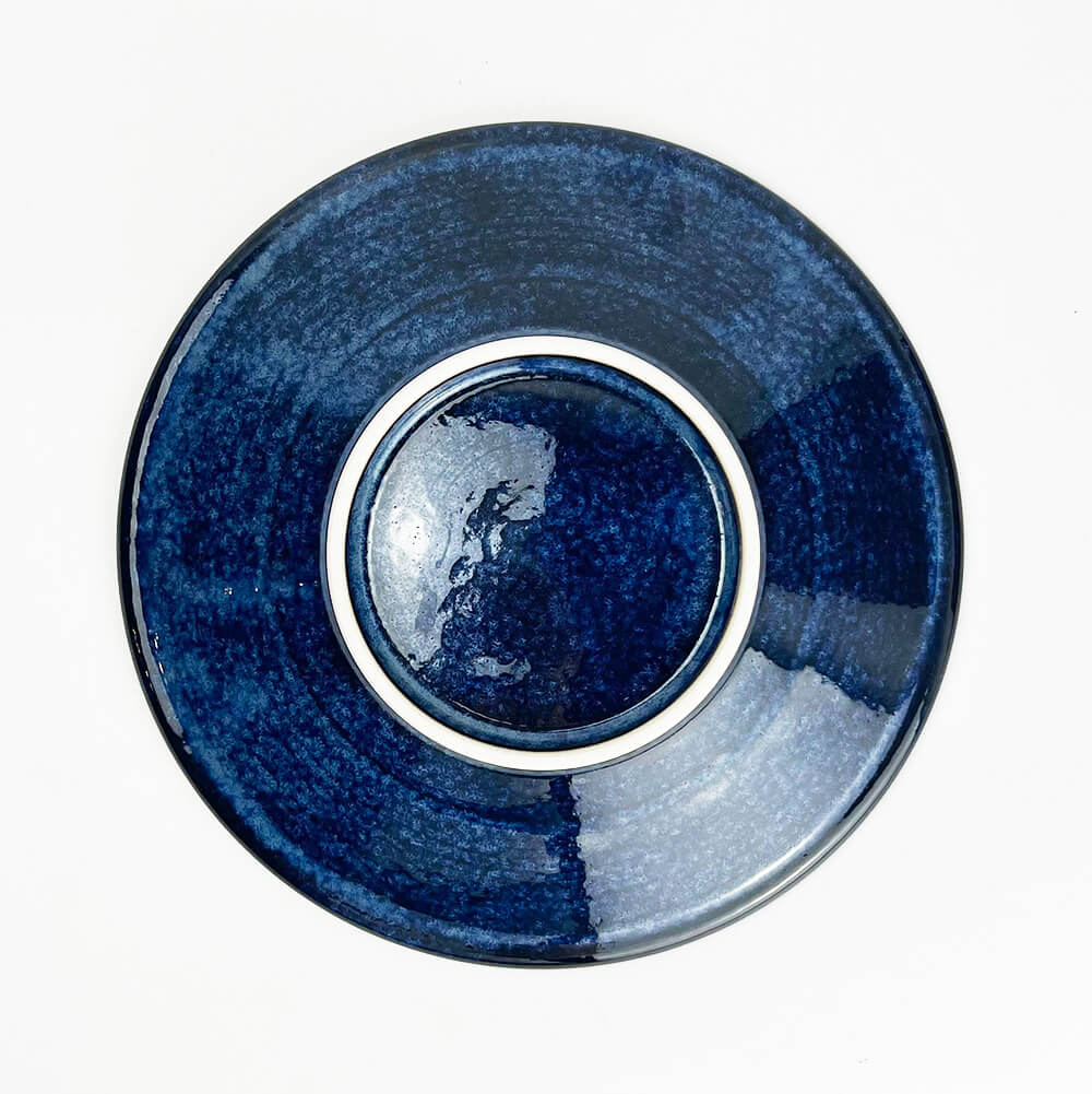 Navy Stripe Medium Deep Plate (7.75"D) image 5