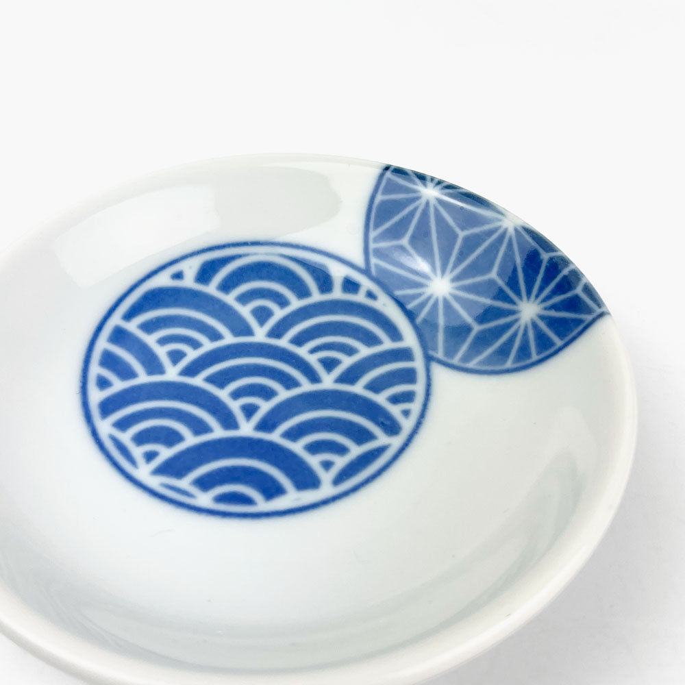 Small Dish Seigaiha Sashiko (3.5"D) image 1