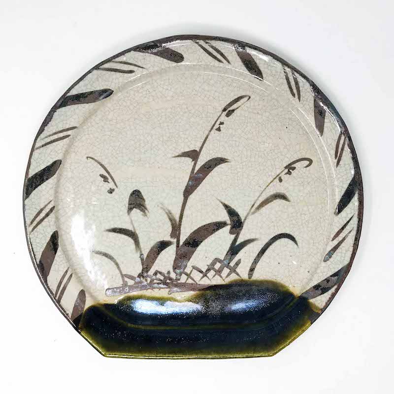 Oribe Hangetsu Plate by Hiroshige Kato image 4