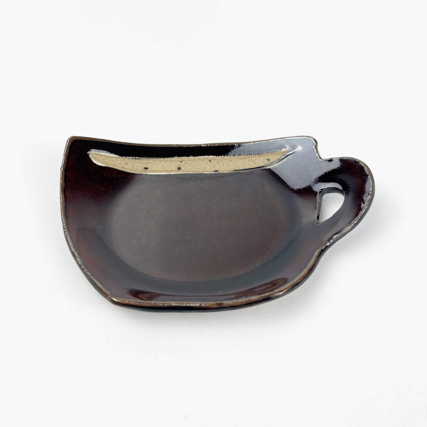 Mamezara Dish Mug Brown (4.25" x 3") by Keishuugama image 2