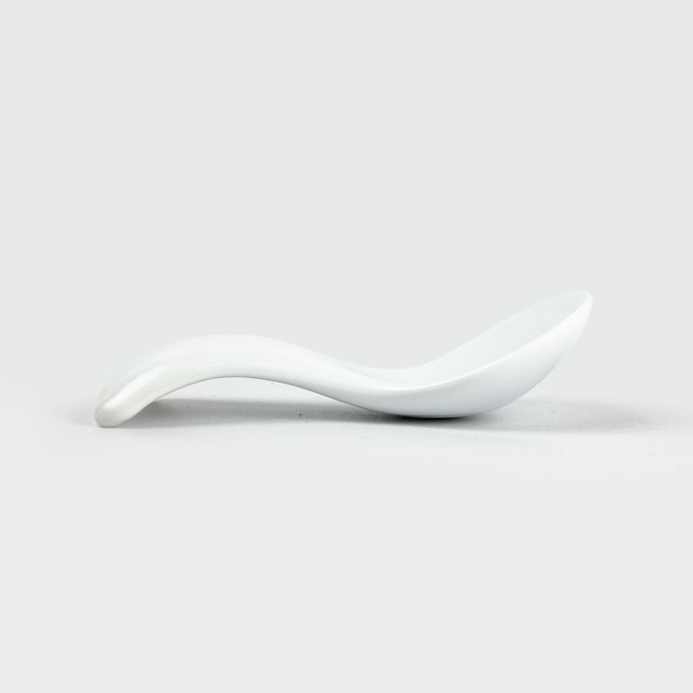 Chopstick Rest Spoon White (3" x 1.5") image 2
