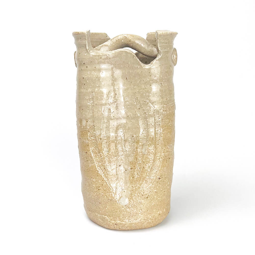 Shigaraki Small Bucket Beige Vase  (5.5"H) image 0