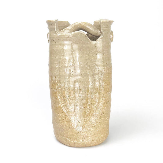 Shigaraki Small Bucket Beige Vase  (5.5"H) image 0