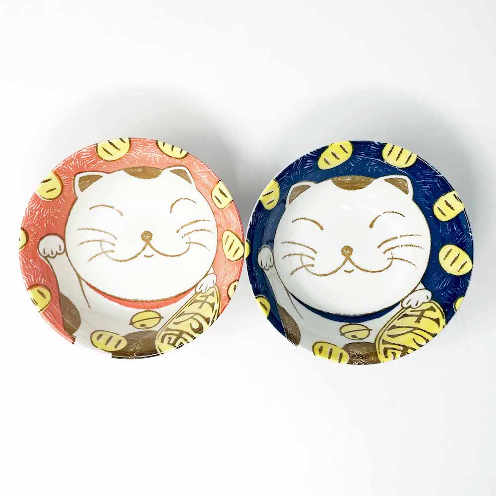 Senmanryo Cat Blue Tayo Bowl (6"D) image 1