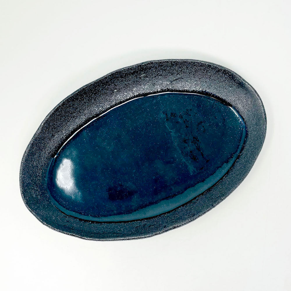 Oval Plate Blue Moon (9"D) image 3