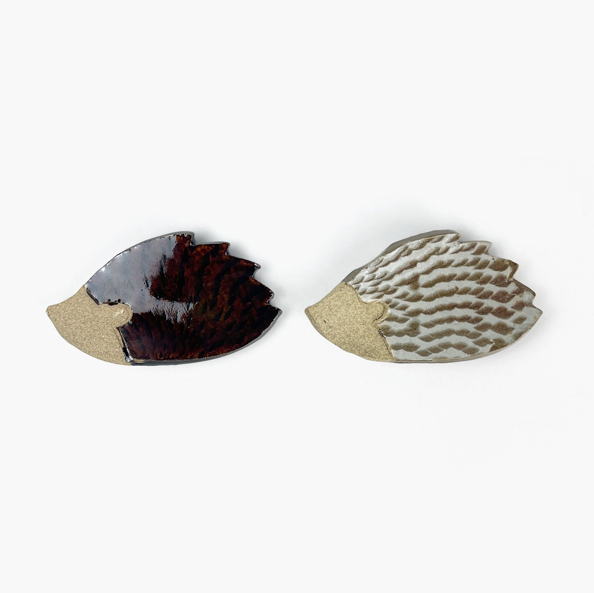 Chopstick Rest Hedgehog Brown (2.5" x 1.5") by Keishuugama image 1