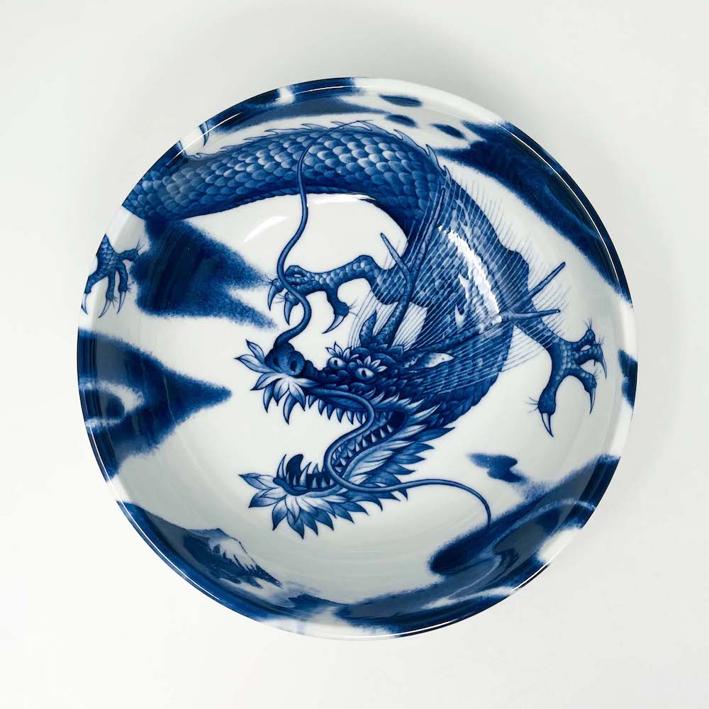 Shallow Bowl Blue Dragon (7.75"D) image 5