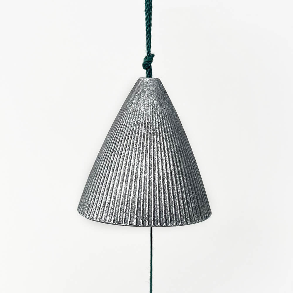 Cast Iron Wind Chime Silver Cone image 0