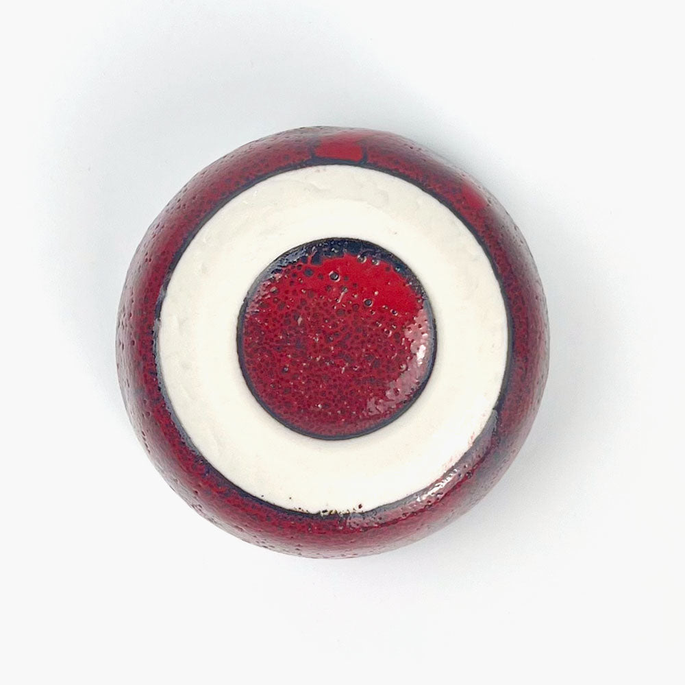 Sauce Dish Red/Black Gatabori (2.75"D ) image 2