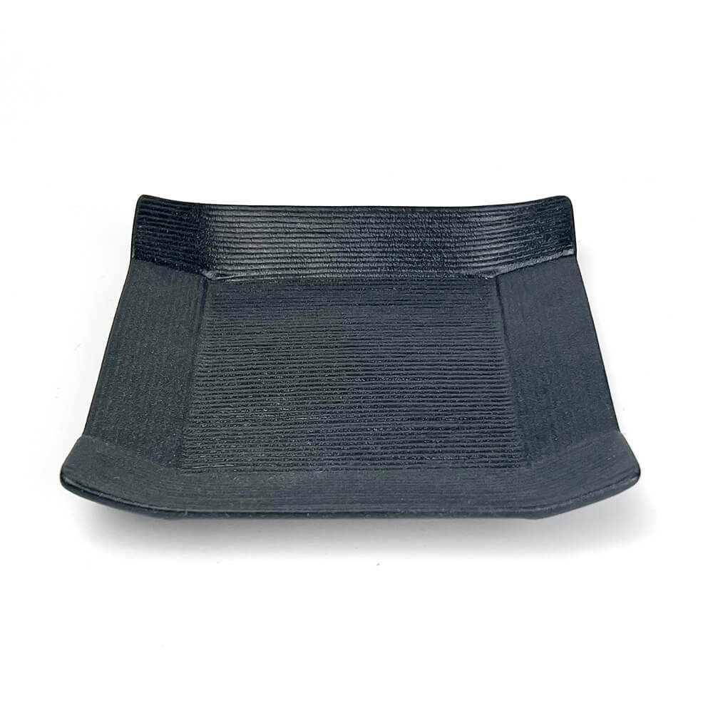 Sq. Dish Black Koyori (4.75"D) image 1