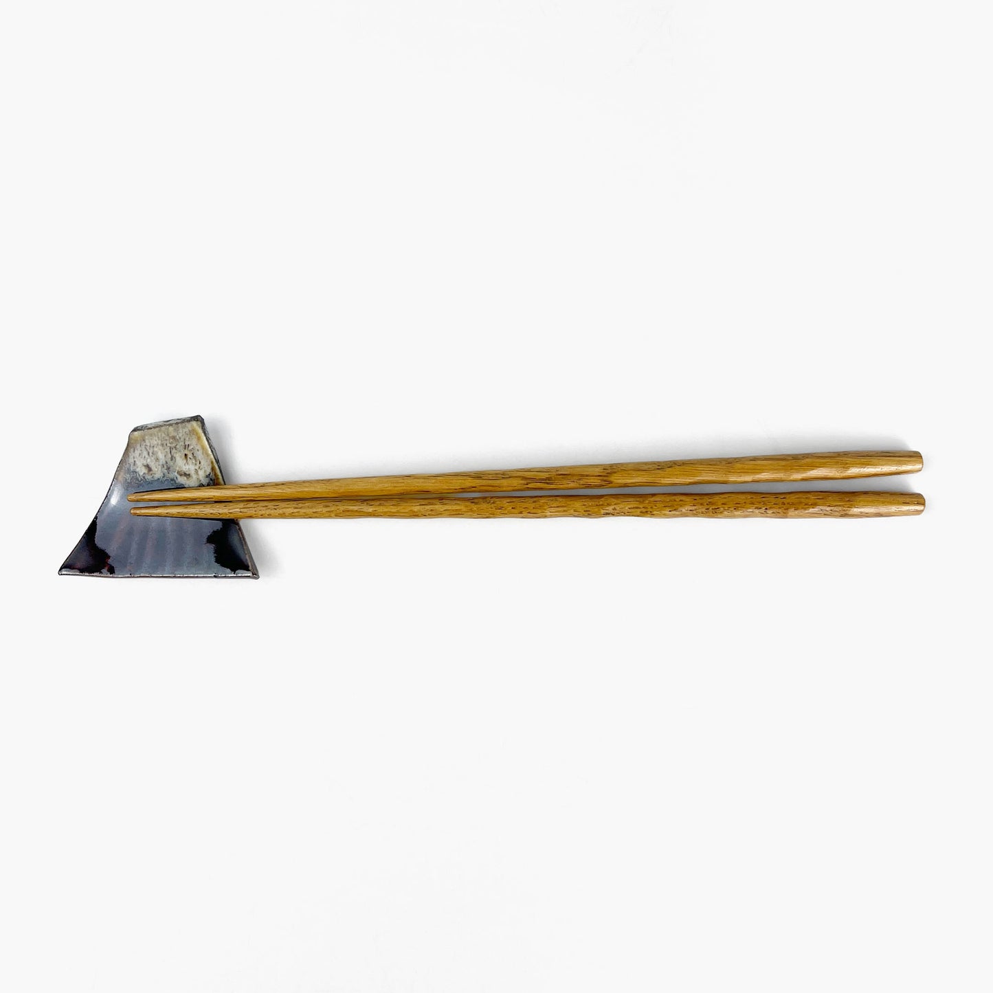 Chopstick Rest Fuji Brown (2.25" x 1.75") by Keishugama image 0