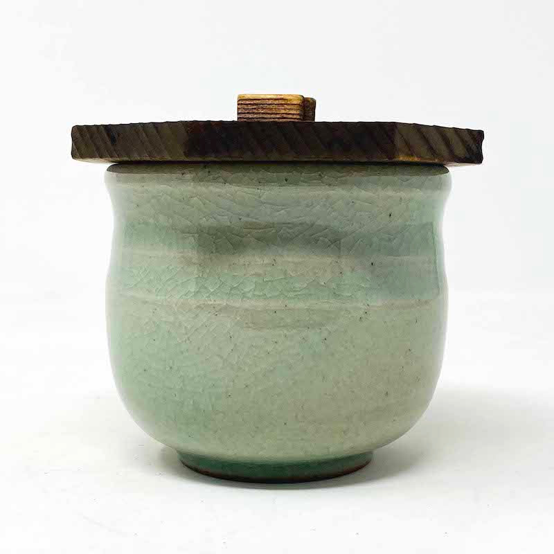 Mushiwan w/Wooden Cover Green (3"x 2.5"H) image 6