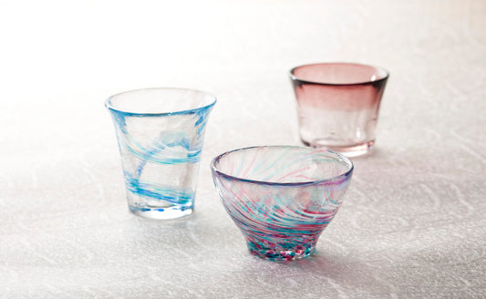 Tsugaru Vidro Glass Sake Cup<br>-Spring Haze- image 1