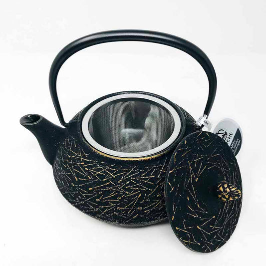 Iwachu Cast Iron Tea Pot Black Pine Needle image 1