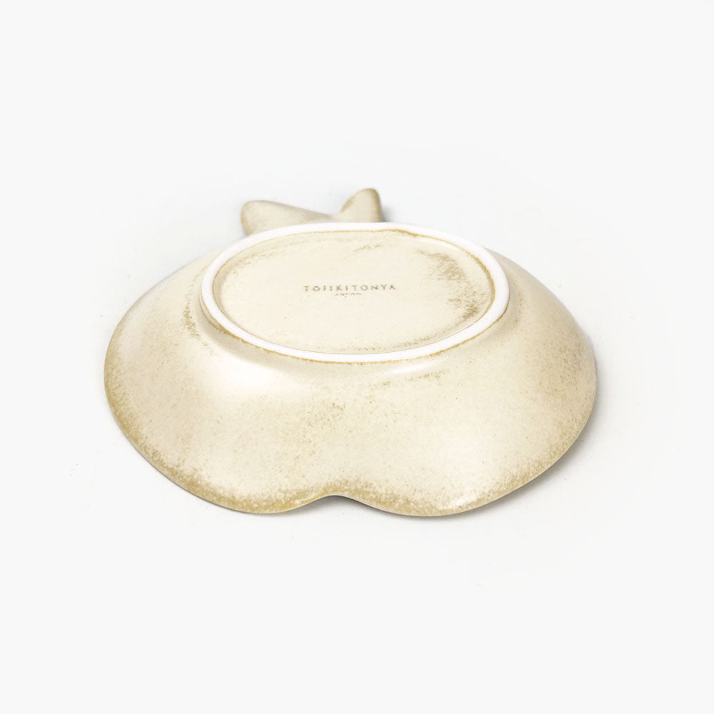 Small Dish Apple White (4" x 4.25") image 3