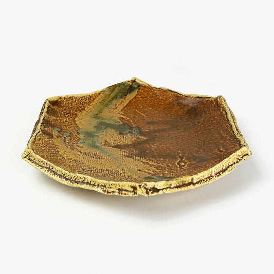 Plate Brown by Yasuko Maeda (8.5"D) image 0