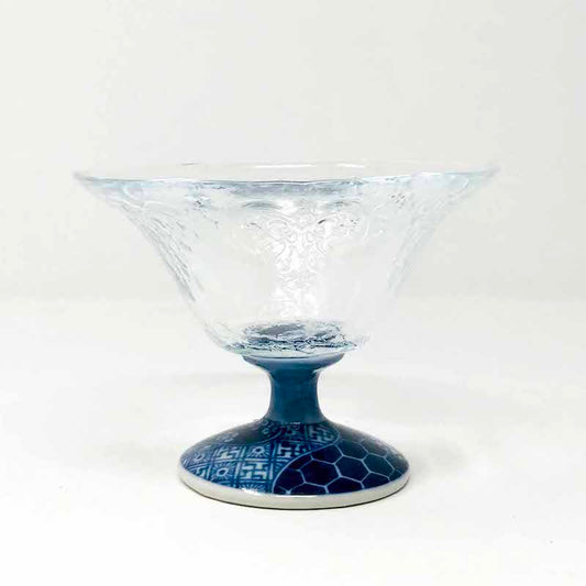 Glass Dessert Cup Blue (4.5"D) image 0