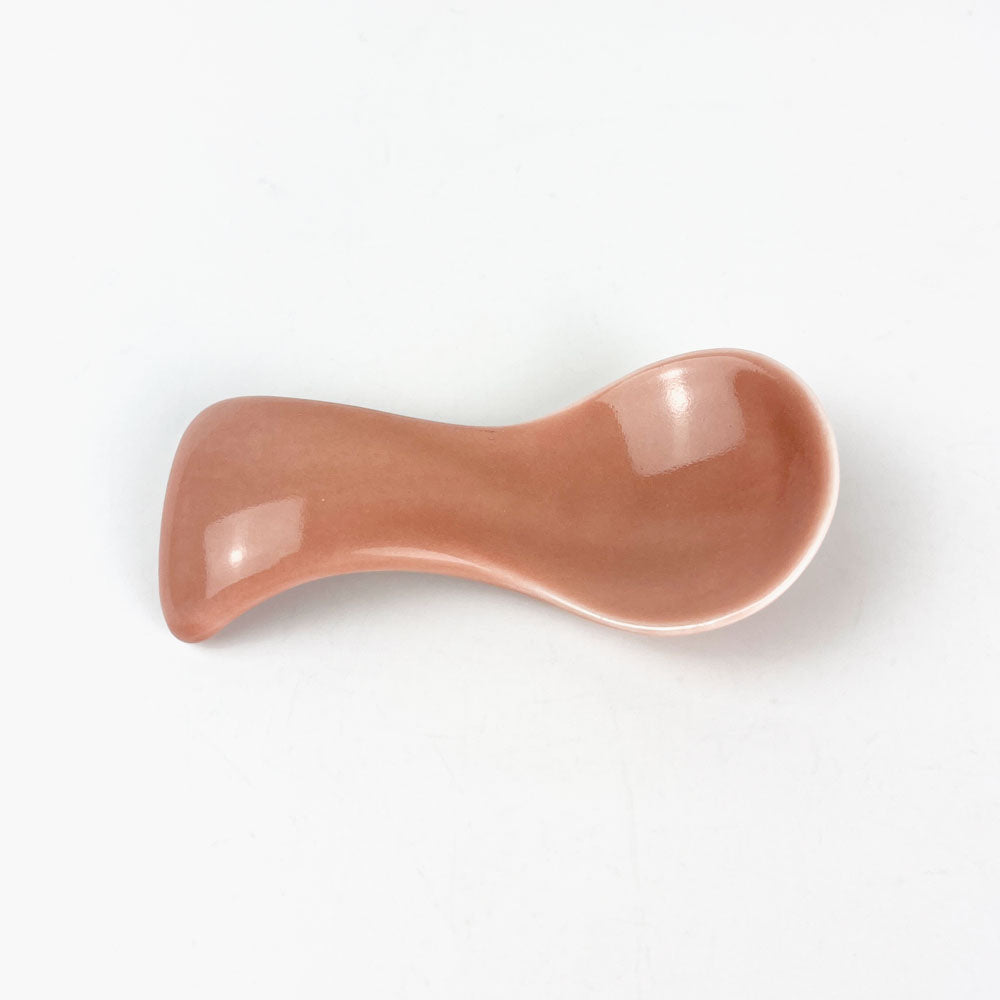 Chopstick Rest Spoon Pink (3" x 1.5") image 2