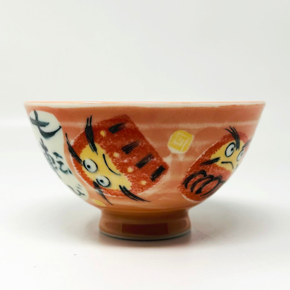 Daruma Red Rice Bowl (4.5"D) image 1