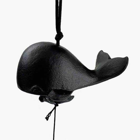 Cast Iron Wind Chime Black Whale
