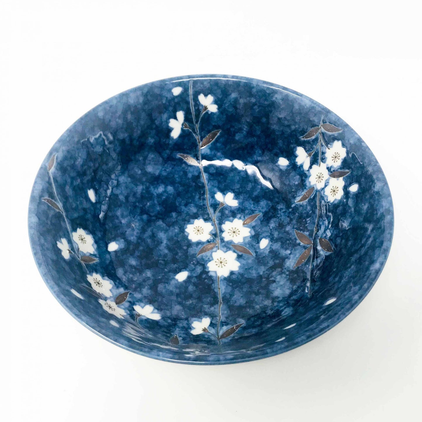 Ramen Bowl Navy Blue Sakura (8.25″D) image 1