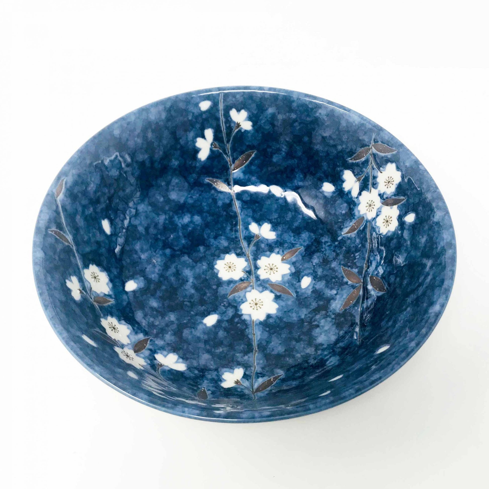 Ramen Bowl Navy Blue Sakura (8.25″D) image 1