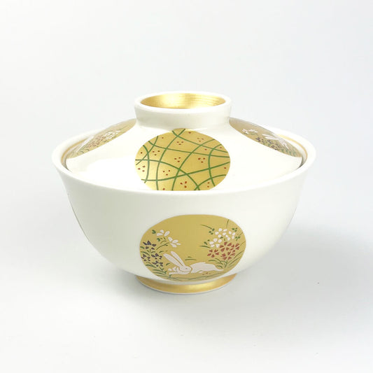 Kinsai Gold Marumon Rabbit Cov.Bowl (4.25"D) image 0