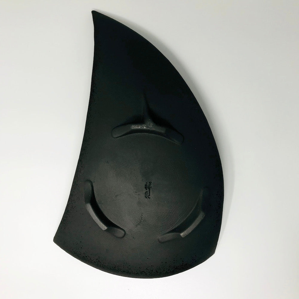 Footed Triangle Plate Black Dot image 3