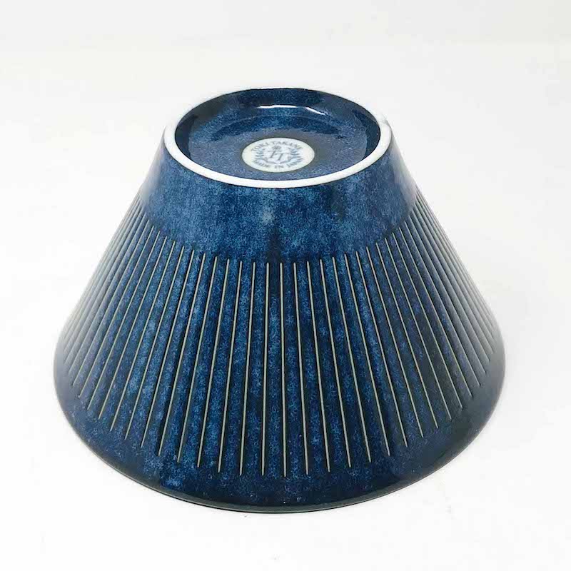 Ramen Bowl Navy Blue Hassui Tokusa  (7.5"D x 4"H) image 2