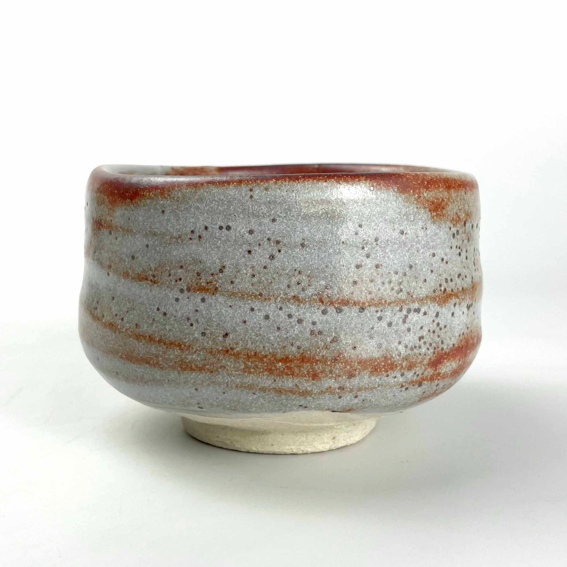Matcha Bowl Nezumi Shino (4.5"D) image 4