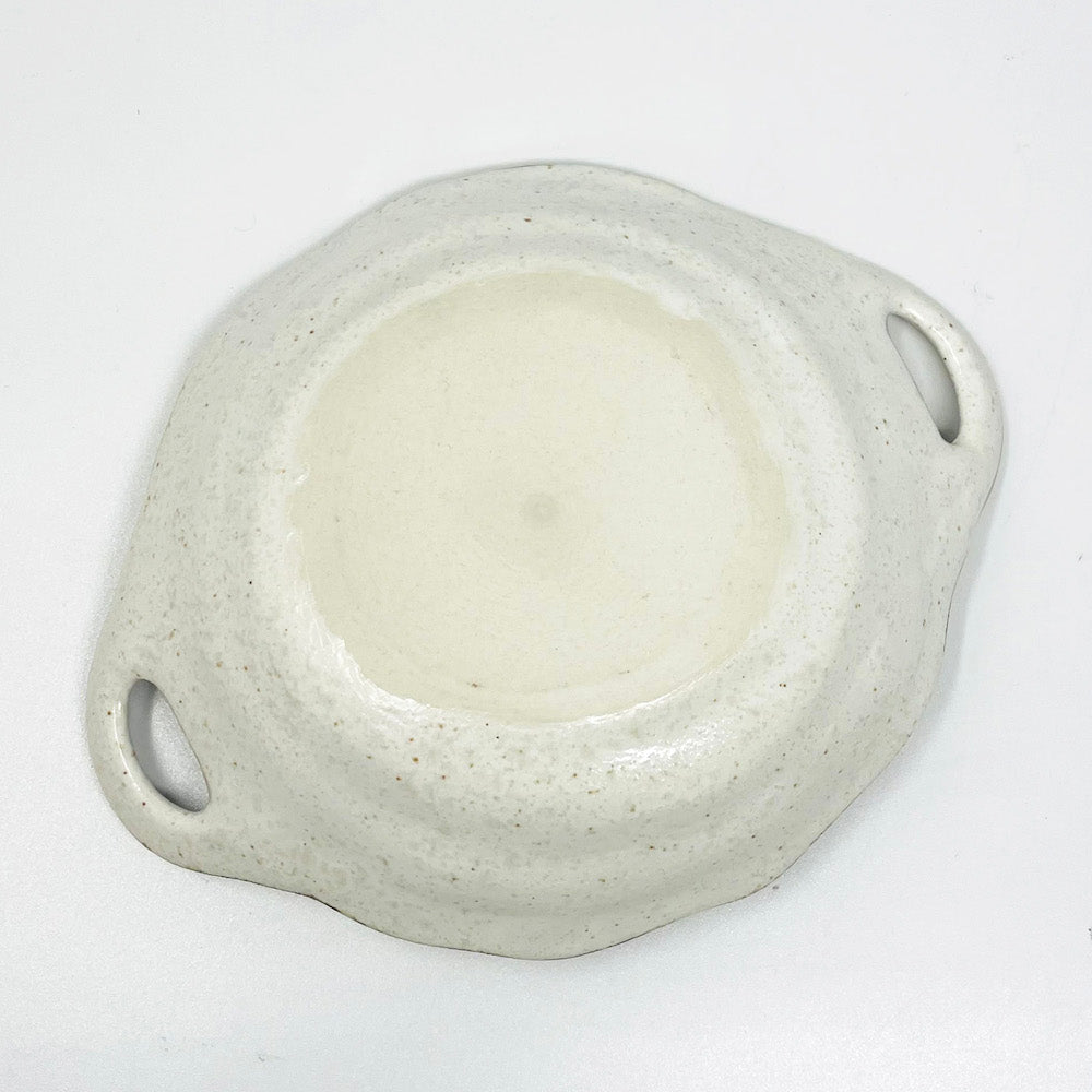 Small Bowl Shiro Karatsu w/ handles (7.25"D) image 3
