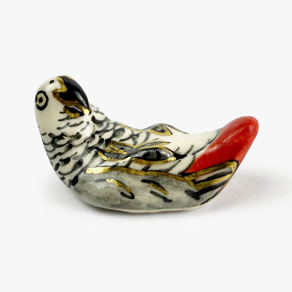 Chopstick Rest Gray Parrot by Nae Komatsuka image 1
