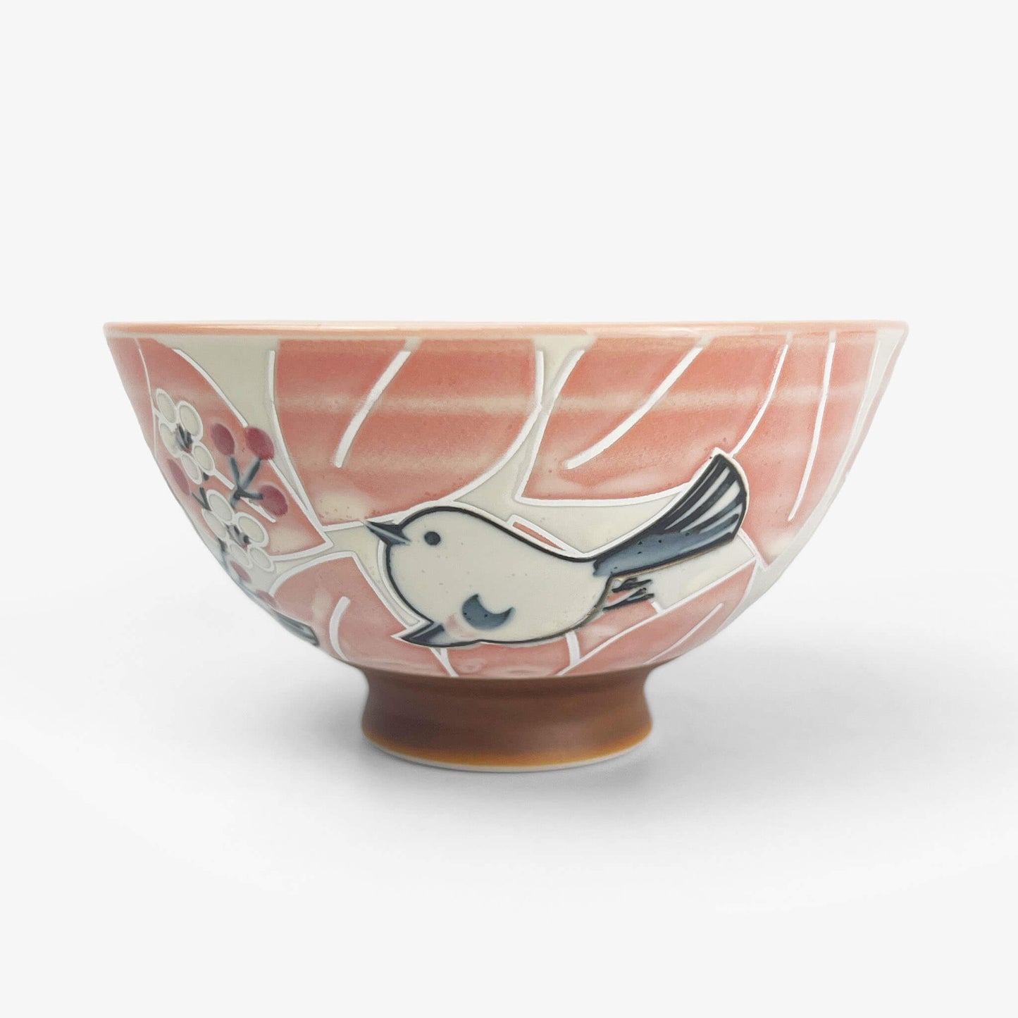 Rice Bowl Bird Pink (4.5"D)