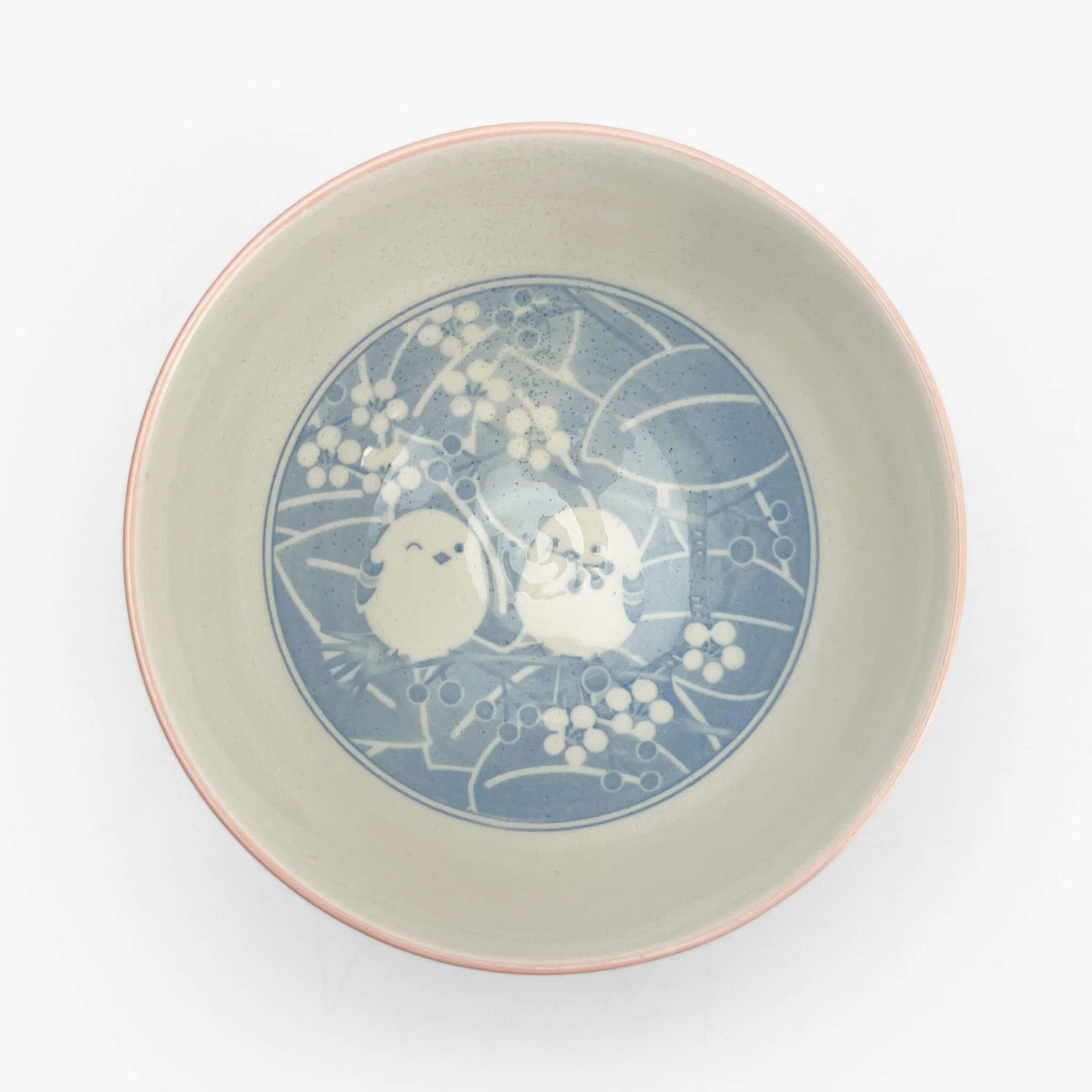 Rice Bowl Bird Pink (4.5"D)