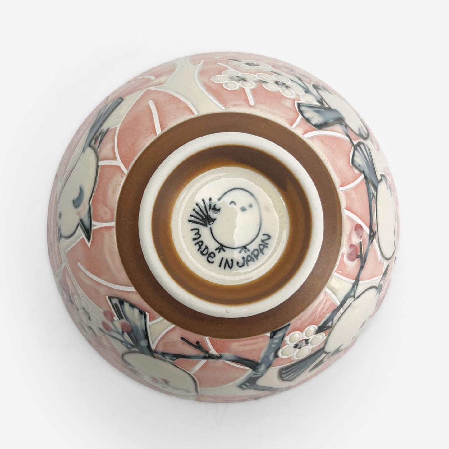 Rice Bowl Bird Pink (4.5"D)