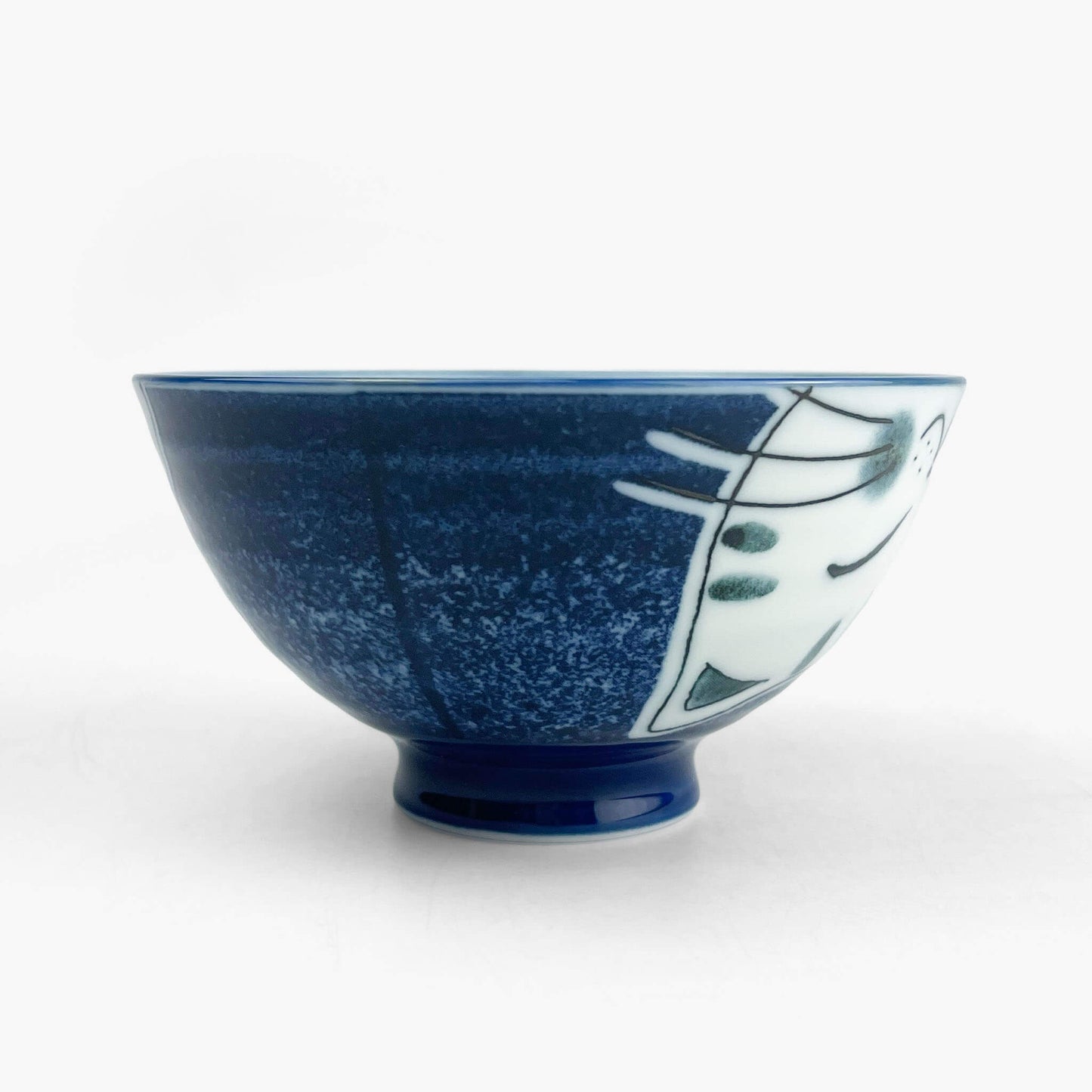 Rice Bowl Cat Blue (4.5"D)