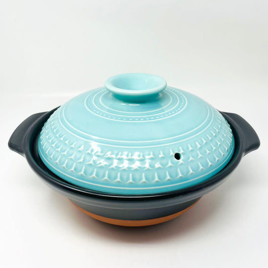Donabe Cooking Pot Light Blue 9 go (11"D) image 1