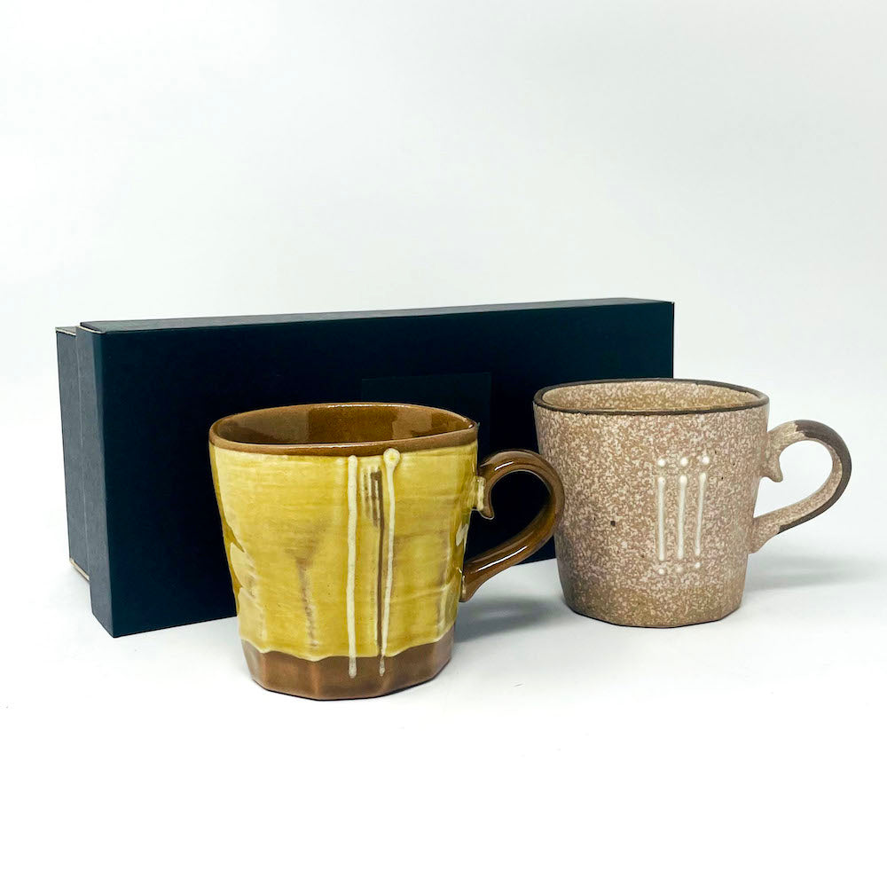 Minokayi Pair Mug Pink & Yellow (8oz) image 0