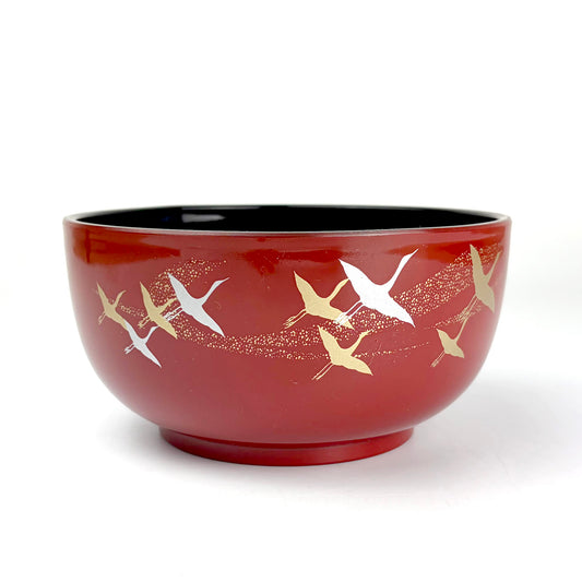 Plastic Soup Bowl Crane Red (26oz)