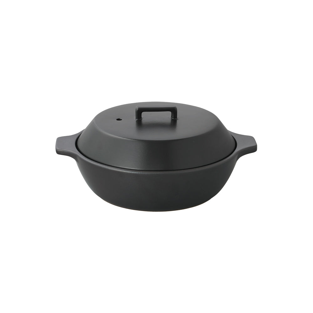 Kinto KAKOMI ceramic pot - Black  (40oz/1.2L)