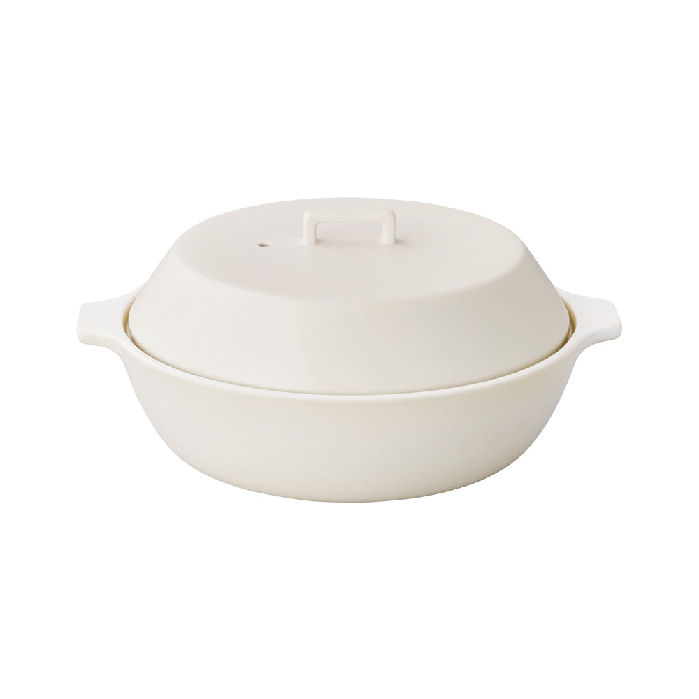 Kinto KAKOMI ceramic pot - White  (85oz/2.5L)