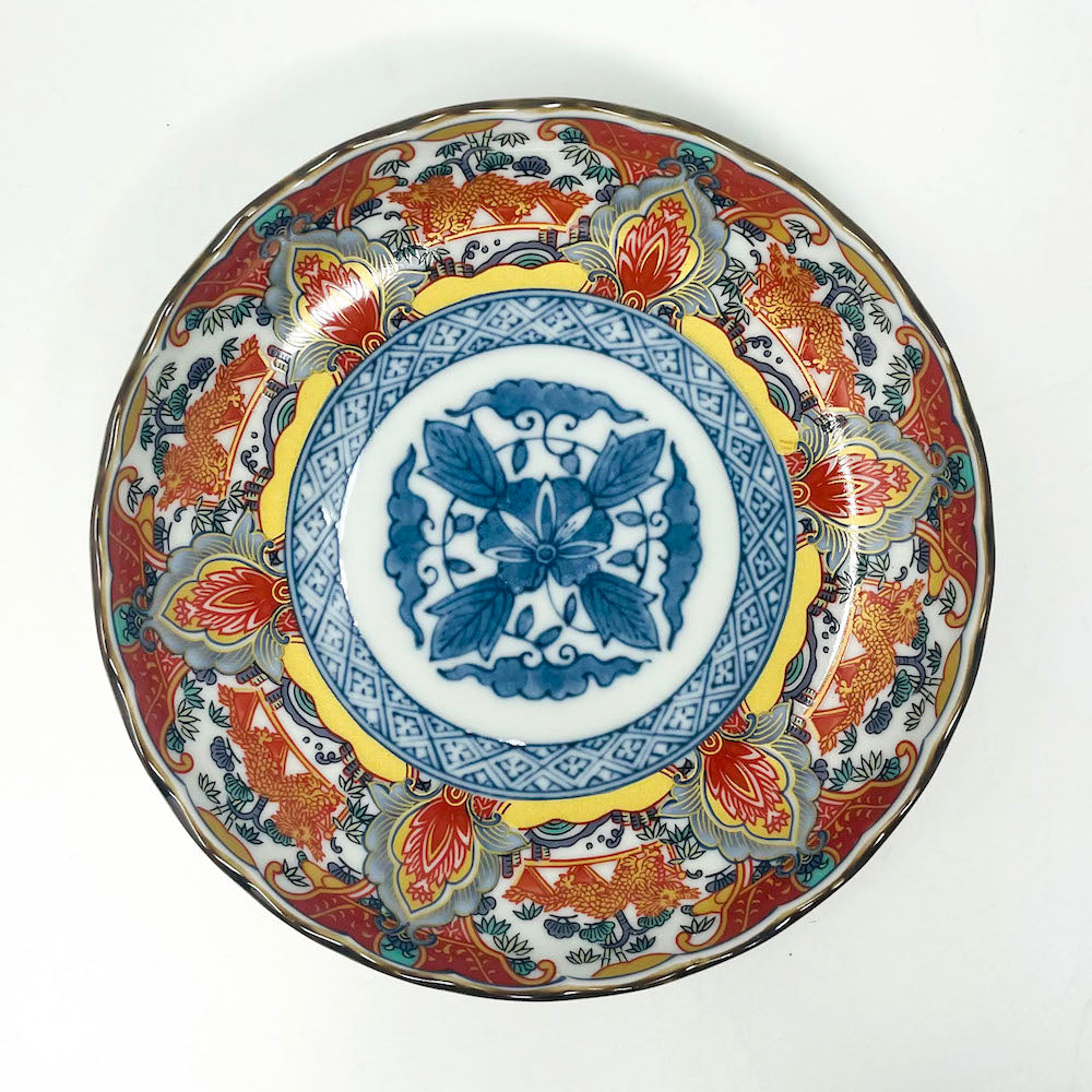 Minokayi Plate Set of 5 Somenishiki Imari  (6.5"D) image 5
