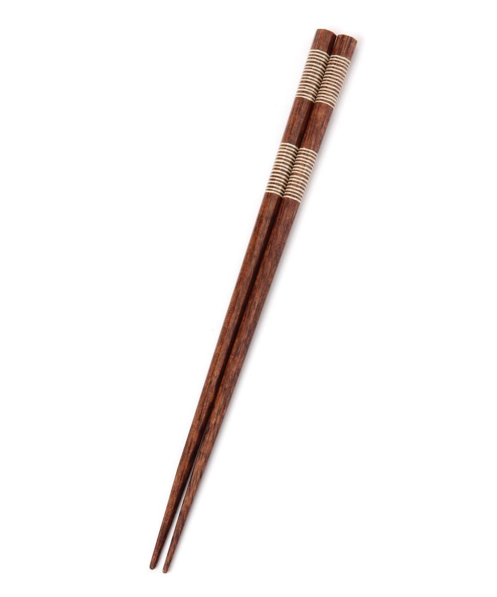 Chopsticks Octagon Striped Wood - Ivory (9"L) image 0