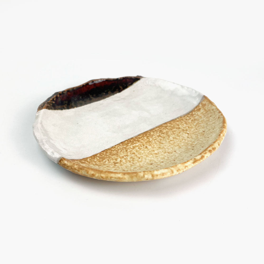 Oval Plate Tochi Ame Nuriwake (5.25"x5") image 0