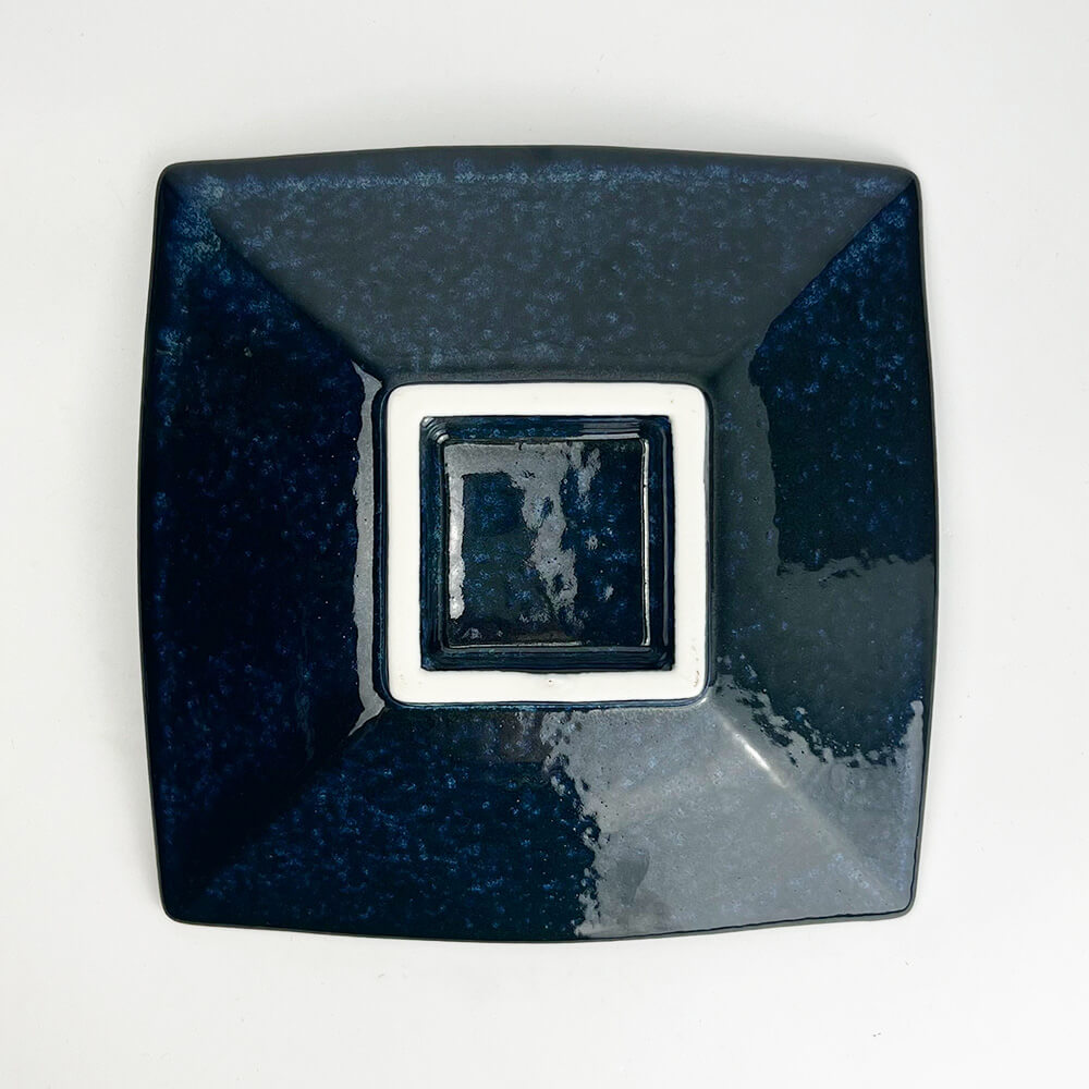 SQ. Shallow Bowl Navy Blue (7.25"D) image 5