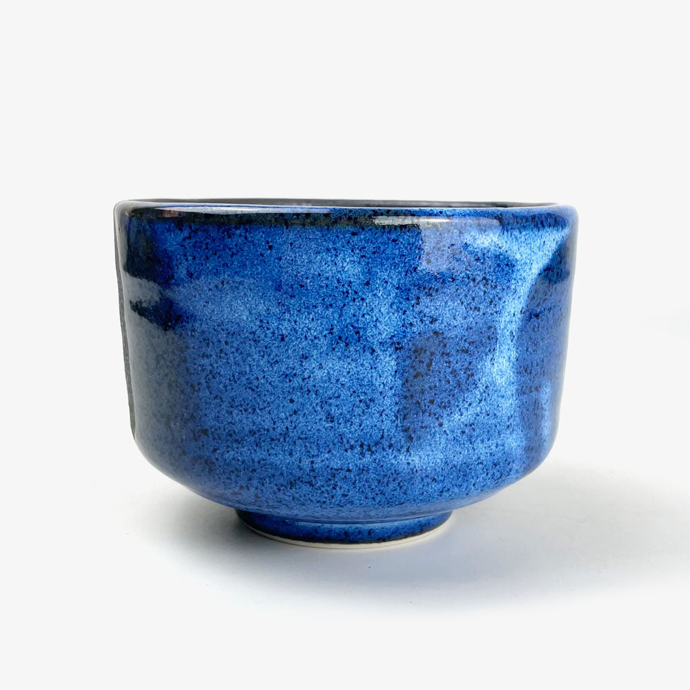 Matcha Bowl Hiwa Black and Blue (4.5"D) image 5