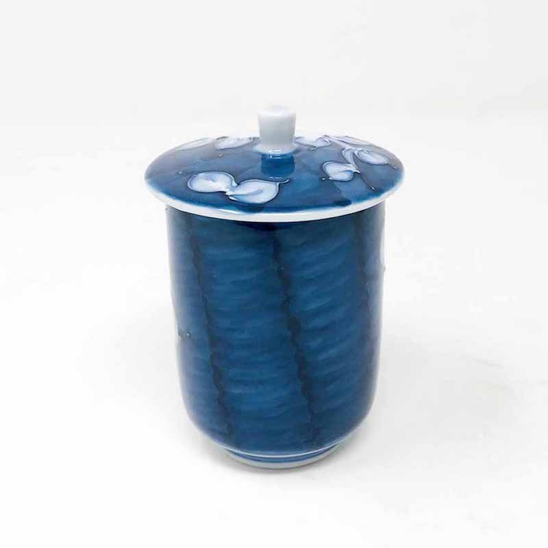 Tea Cup w/Lid Shiro Botan (4 fl oz) image 3