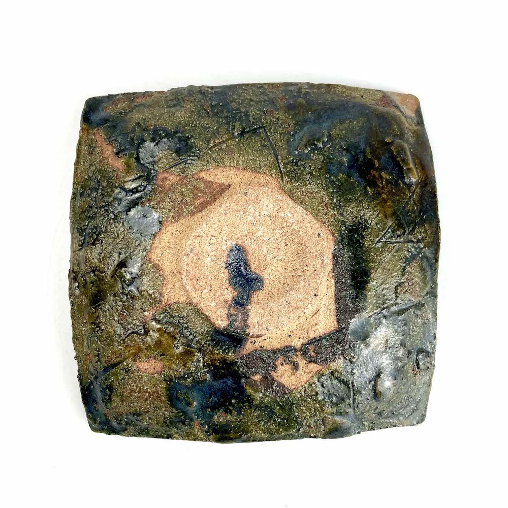 Sq. Plate Dish Sayagata (4.75"D) by Toshihiro Inoue image 2